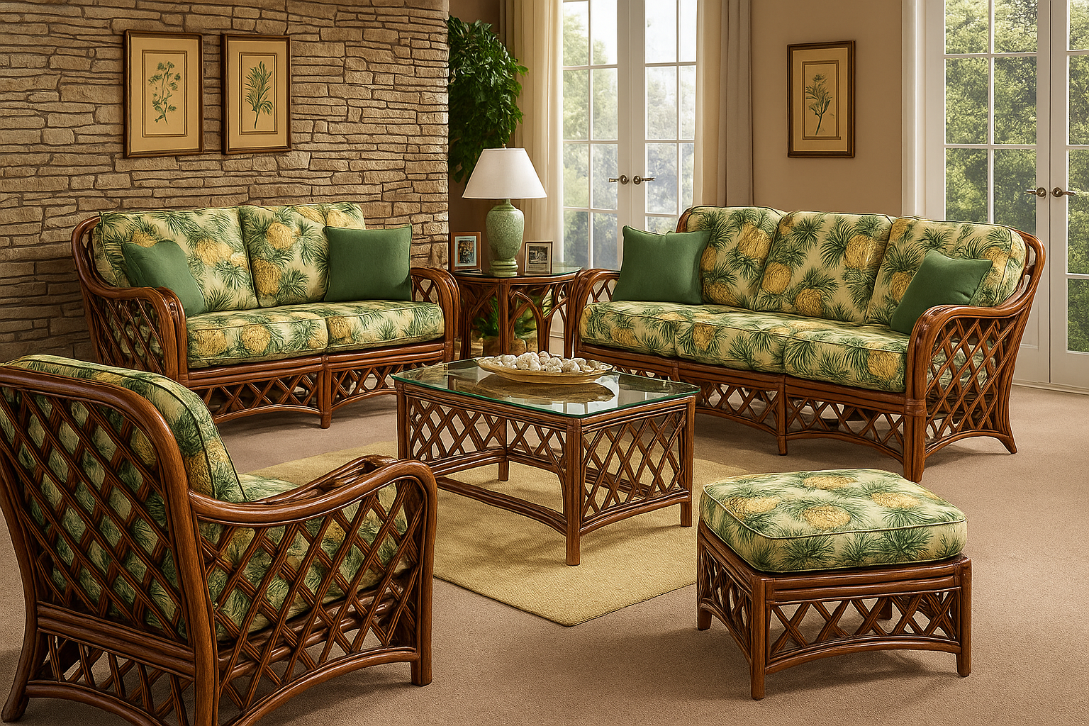 طقم انترية خيرزان مكون من 6 قطع MS-13416