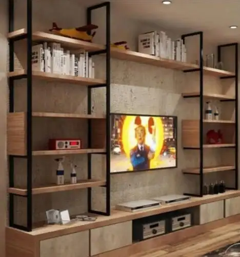 Modern TV Unit, Steel and MDF Wood MS-11859