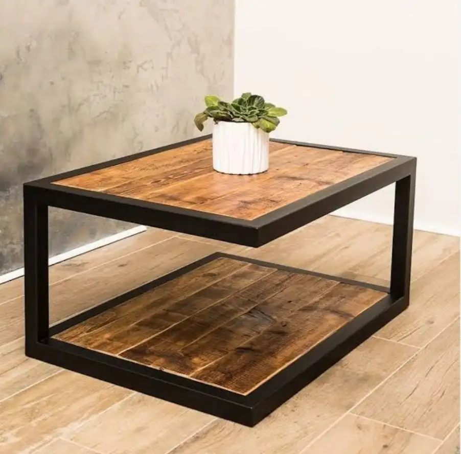 ترابيزة ضيافة مودرن ستيل معالج وخشب MS-11957