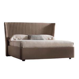 Modern Bed made of Natural Counter Wood and Oak MS-9357