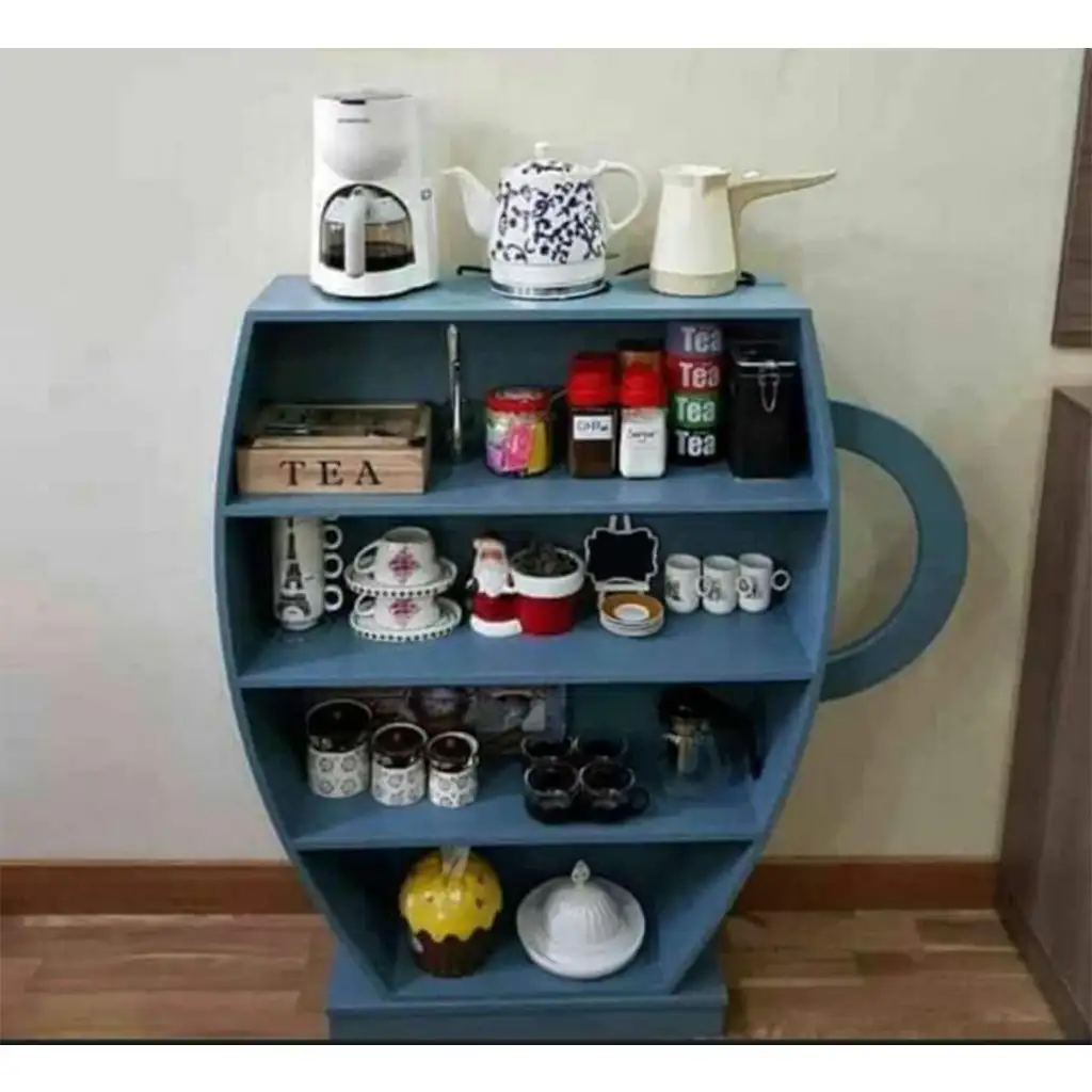 كوفي كورنر مودرن مصنوعة من خشب كونتر طبيعي عالي الجودة - MS-11535