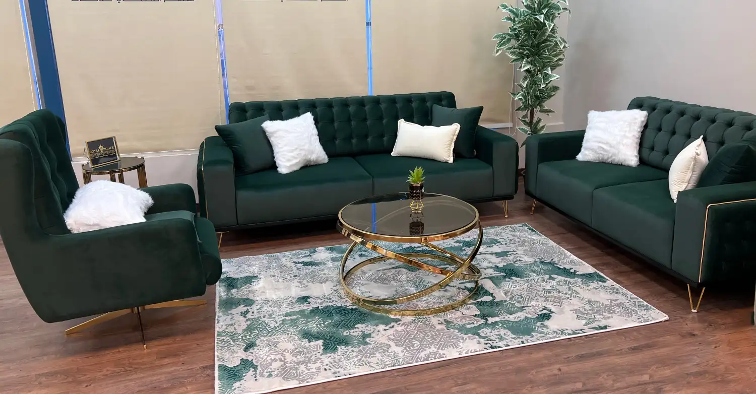 طقم انتريه ليما خشب طبيعي وقماش عالي الجودة MS-13536