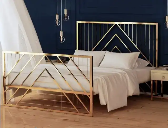 سرير كلاسيك فورجيه مصنوع من حديد دهان الكتروستاتك عالي الجودة MS-8783