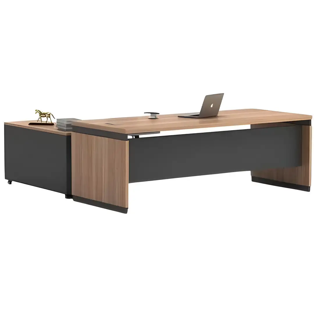 مكتب مدير مودرن شامل سايد متحرك MDF (140 × 70 سم) عالي الجودة MS-04144