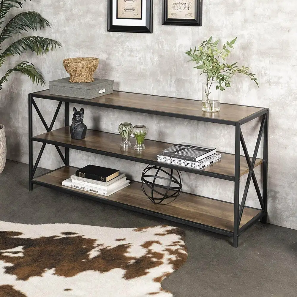 Modern console MDF wood and iron paint MS-11402