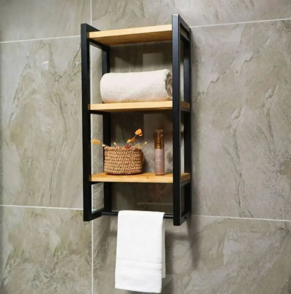 ستاند حمام مودرن حديد معالج إلكتروستاتيك وخشب كونتر معالج بطبقة حماية MS-12037