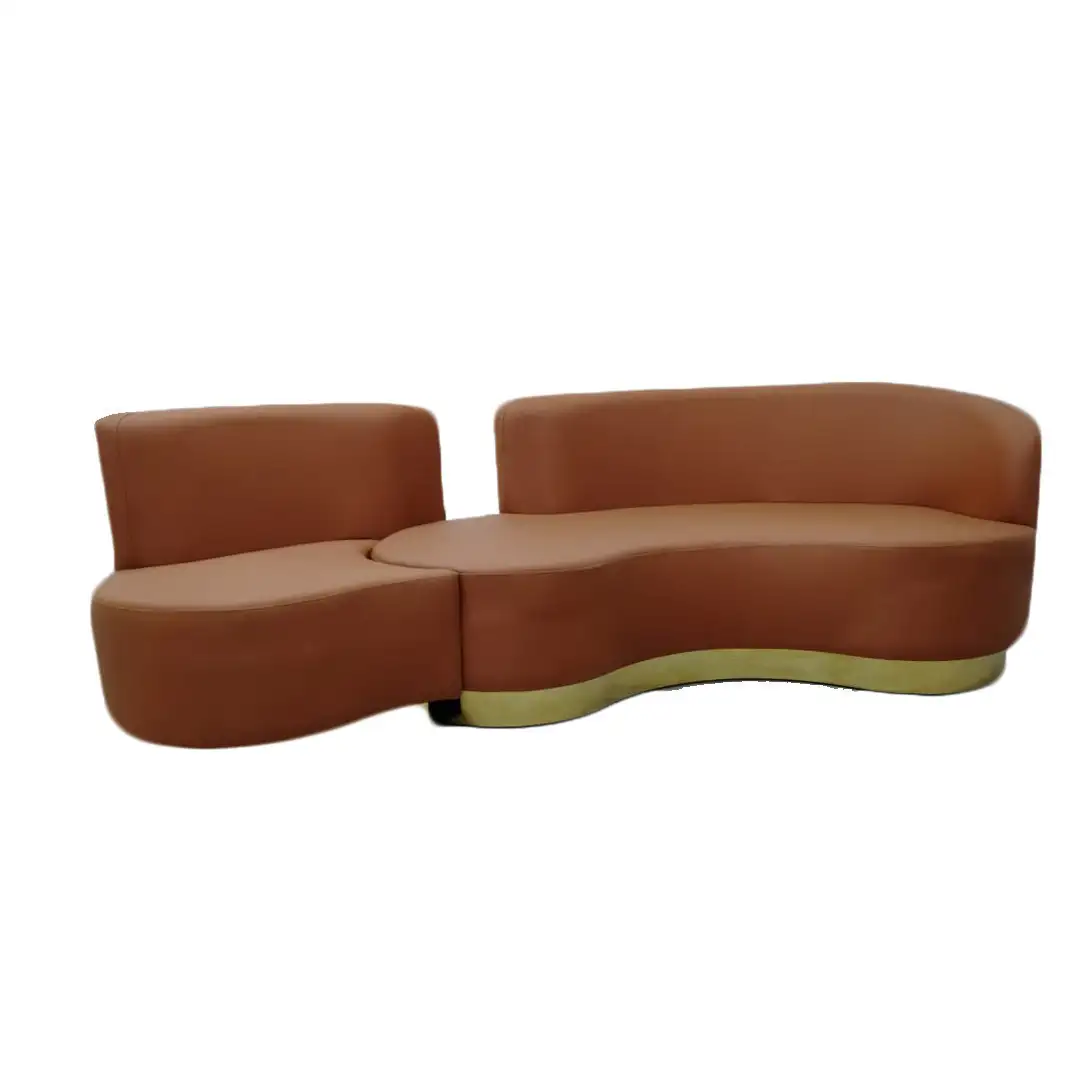 Office Reception Armchair Red Counter Wood MS-9880