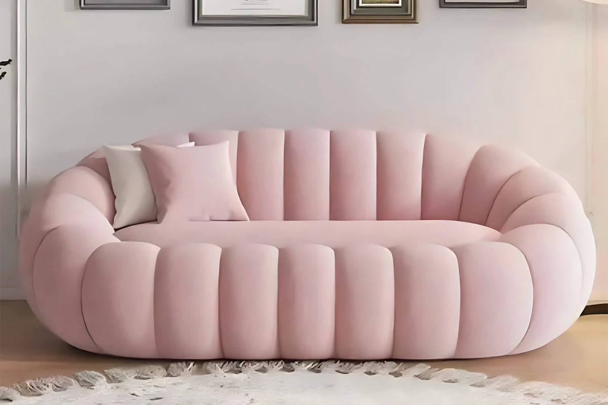 كنبة خشب طبيعي و قماش مستورد (200×90×75 سم) MS-13404