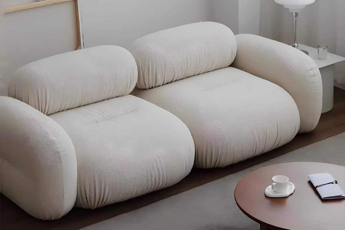 كنبة خشب طبيعي و قماش مستورد (160×85×70 سم) MS-13402