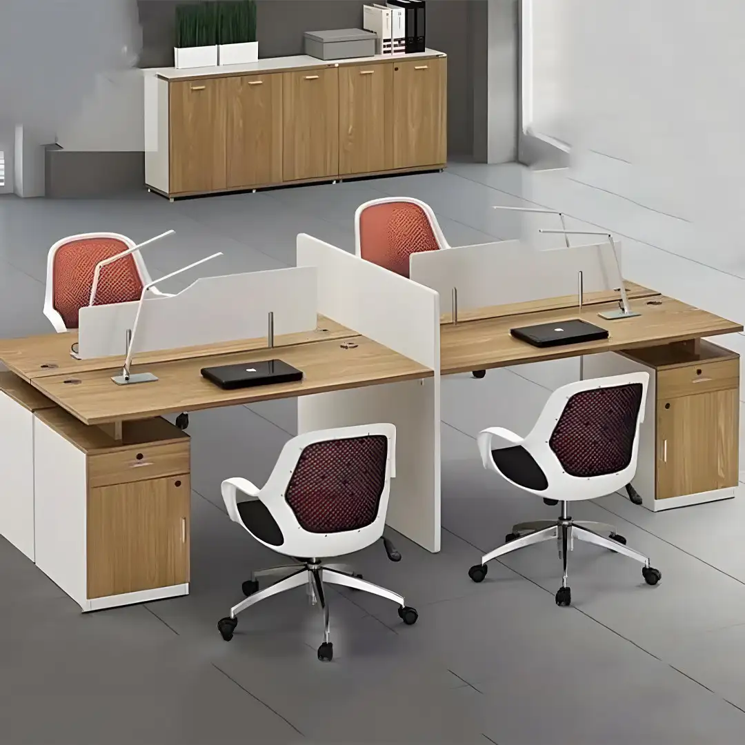 خلية عمل مودرن خشب MDF الفردي 100× 60×75 سم الكلية 240 سم × 120 سم MS-13021