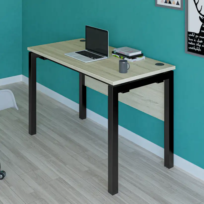 مكتب مذاكرة خشب MDF وطبقة بي في سي وحديد دهان الكتروستاتيك MS-12248