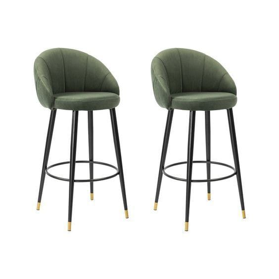 كرسي بار مصنوع من حديد دهان الكتروستاتيك وتنجيد جلد او قماش MS-13459