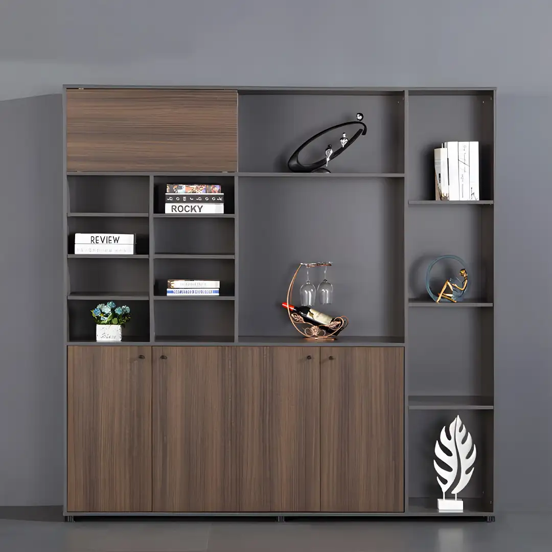 مكتبة ديكور مودرن خشب MDF (200سم × 200سم × 40سم) - MS-12974