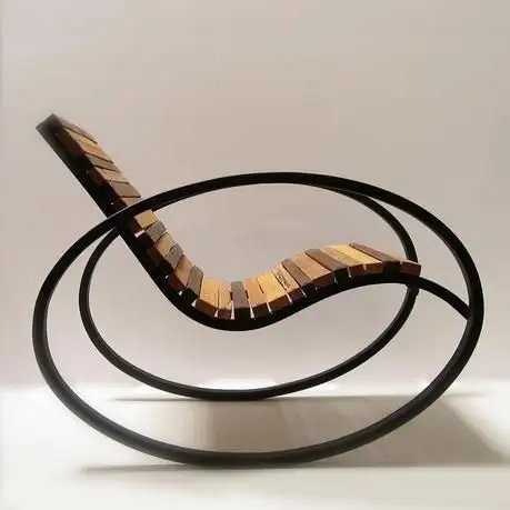 كرسي استرخاء خشب طبيعي كونتر طبقات وستانلس ستيل دهان الكتروستاتك MS-8914