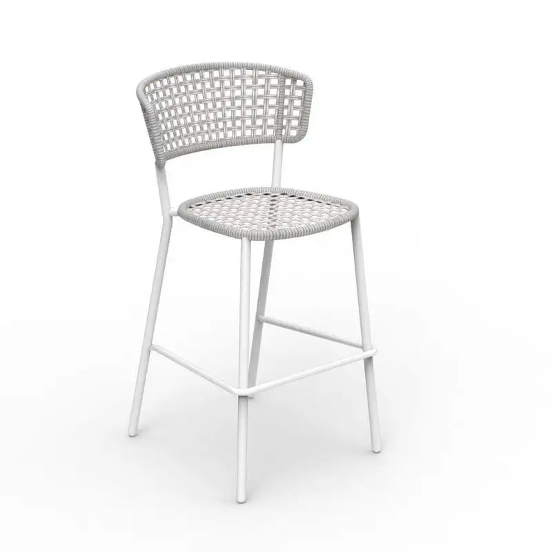 Bar chair made of iron with electrostatic paint and ropes MS-10400
