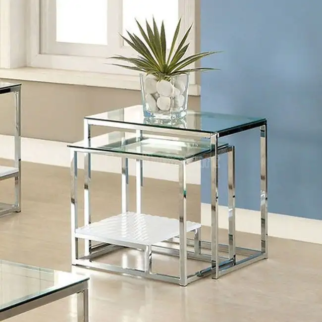 Modern Side Coffee Table, made of MDF Wood with a Water-Resistant Melamine Layer MS-11475